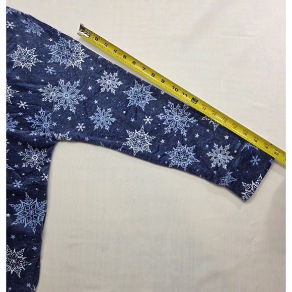 Nautica Women's Blue w Snowflakes Fleece 2 Piece Pajama Set. New. Size L - Picture 13 of 16